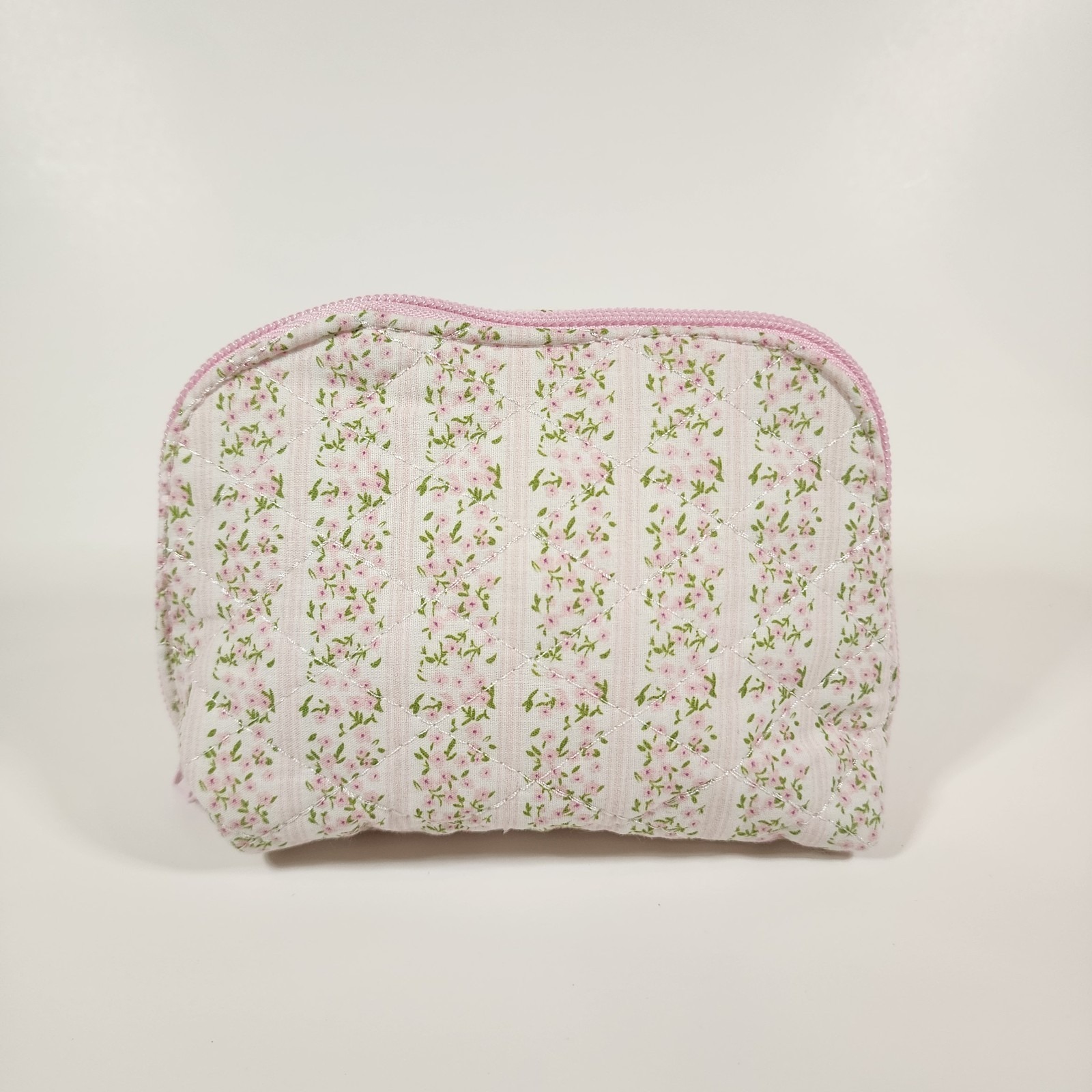Lot Of 12 Quilted Floral Cosmetic Bags Makeup Pouches Travel Toiletry Mixed